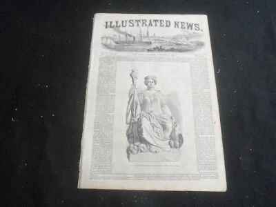 1853 OCTOBER 29 ILLUSTRATED NEWS MAGAZINE - PROPOSED COLOSSAL STATUE - B 5531V - Image 1 of 4