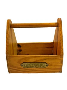 Vintage Home Improvement TV Show Teleflora Wood Tool Carrier Caddy Planter - Picture 1 of 7