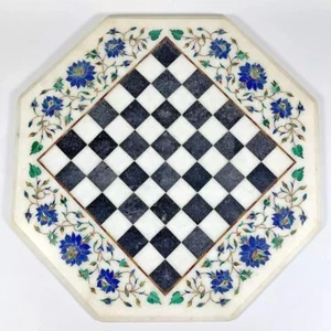 Juego de mesa de ajedrez con incrustaciones de mármol hecho a mano coleccionable mejor regalo para el amor del ajedrez - Imagen 1 de 3