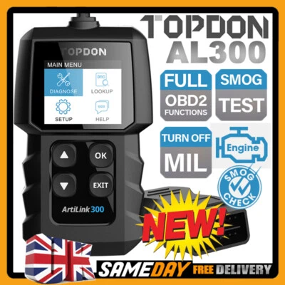 TOPDON Car Engine Fault Code Reader OBD2/EOBD/CAN Diagnostic Scanner Reset Tool - Image 1 of 4