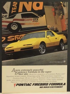 Pontiac Firebird Formula 1987 amarillo anuncio de 5,7 litros  - Imagen 1 de 1