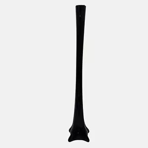 Tall Black Glass Art Vase 20” MCM Art Glass Bud Flower Vase Handmade - Picture 1 of 11