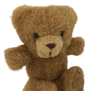 Tiny Teddy Bear Vintage Plush Woodland Brown Russ Soft N Suede Stuffed Animal - Picture 1 of 11