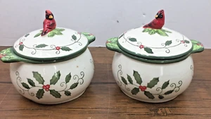 Temp-Tations by Tara Cardinal 9 oz piatti casseruola - stoviglie da forno natalizie - Foto 1 di 11