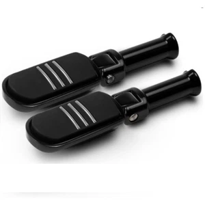 Softail Low Rider 2018-2024 Rear Passenger Black Foot Pegs w/ Mounts For Harley - Picture 1 of 8