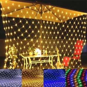 LED Net Mesh Lights Fairy String Curtain Lamp Christmas Party Wedding Xmas Decor - Picture 1 of 20