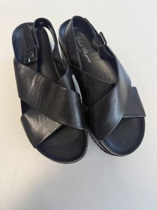 Robert Clergerie Platform Sandals Lambskin Leather Sz 37 Barely Worn - Picture 1 of 6