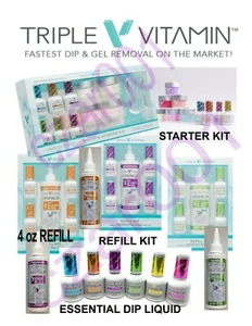 Triple Vitamin Essential Dipping Liquid & Refills Kits - YOUR CHOICE! - Picture 1 of 26