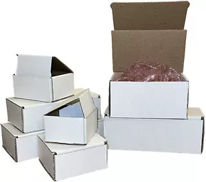 200 6x3x2 White Cardboard Paper Boxes Mailing Packing Shipping Box Corrugated... - Picture 1 of 4