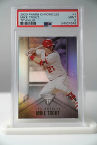 2020 Panini Chronicles Titanium Mike Trout Baseball Card #1 PSA 9 MINT