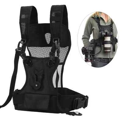 Correa Doble Cámara, Nylon Cómoda, Transpirable y Ajustable Correa de Pecho Foto 1 de 4