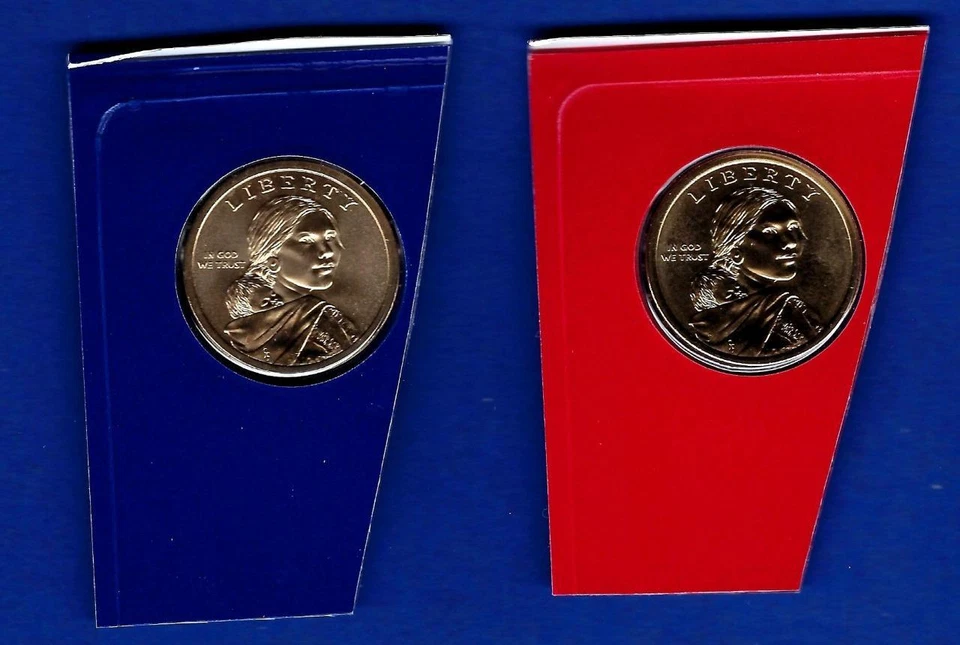 2018 P and D Sacagawea Native American Dollar Set- PD from Mint Set - Image 1 of 1