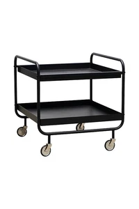 Schwarzer atemberaubender Trolley mit zwei Tischplatten als Schalen von House Doctor - Bild 1 von 1