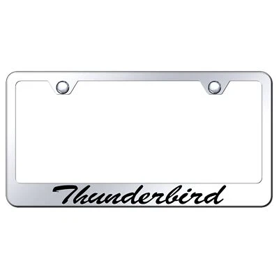 Ford Thunderbird Laser Etched Script License Plate Frame (Chrome) - Image 1 of 3