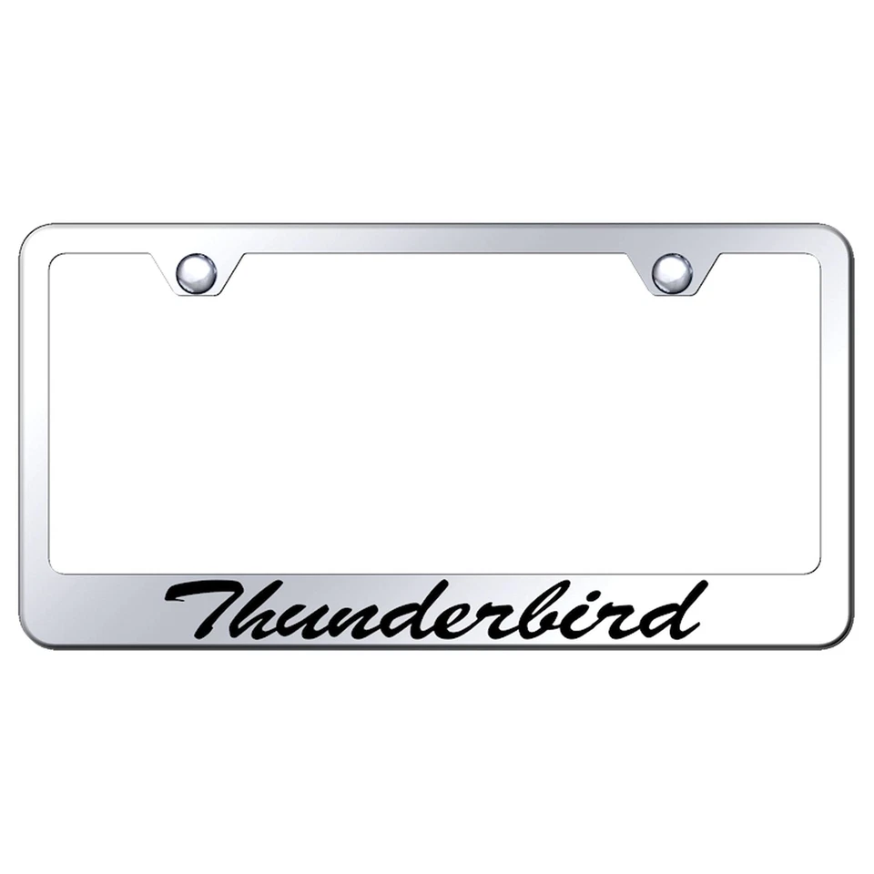 Ford Thunderbird Laser Etched Script License Plate Frame (Chrome) - Image 1 of 3