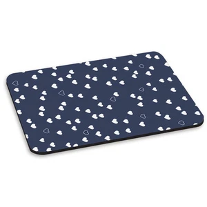 Bleu Marine Love Hearts Motif Tapis De Souris PC Ordinateur - Photo 1/1