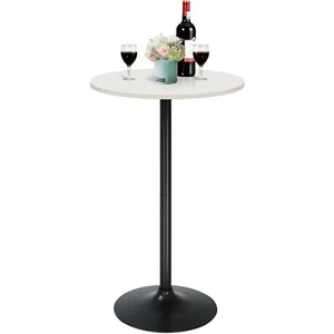 Modern Pub Table Bar Table Counter Height Bistro Round Table For Cafe Drinks - Picture 1 of 8
