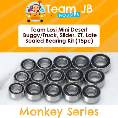 Team Losi Mini Desert Buggy/Truck, Slider, ZT, Late - 15 Pc Sealed Bearings Kit - Image 1 of 2