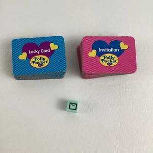 Polly Pocket Let's Party Board Game Replacement Cards Dice Vintage 1994 - Picture 1 of 6