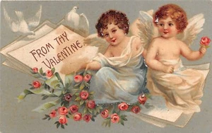 Postal J62/Día de San Valentín Love Holiday c1910 Cupido Palomas 295 - Imagen 1 de 4