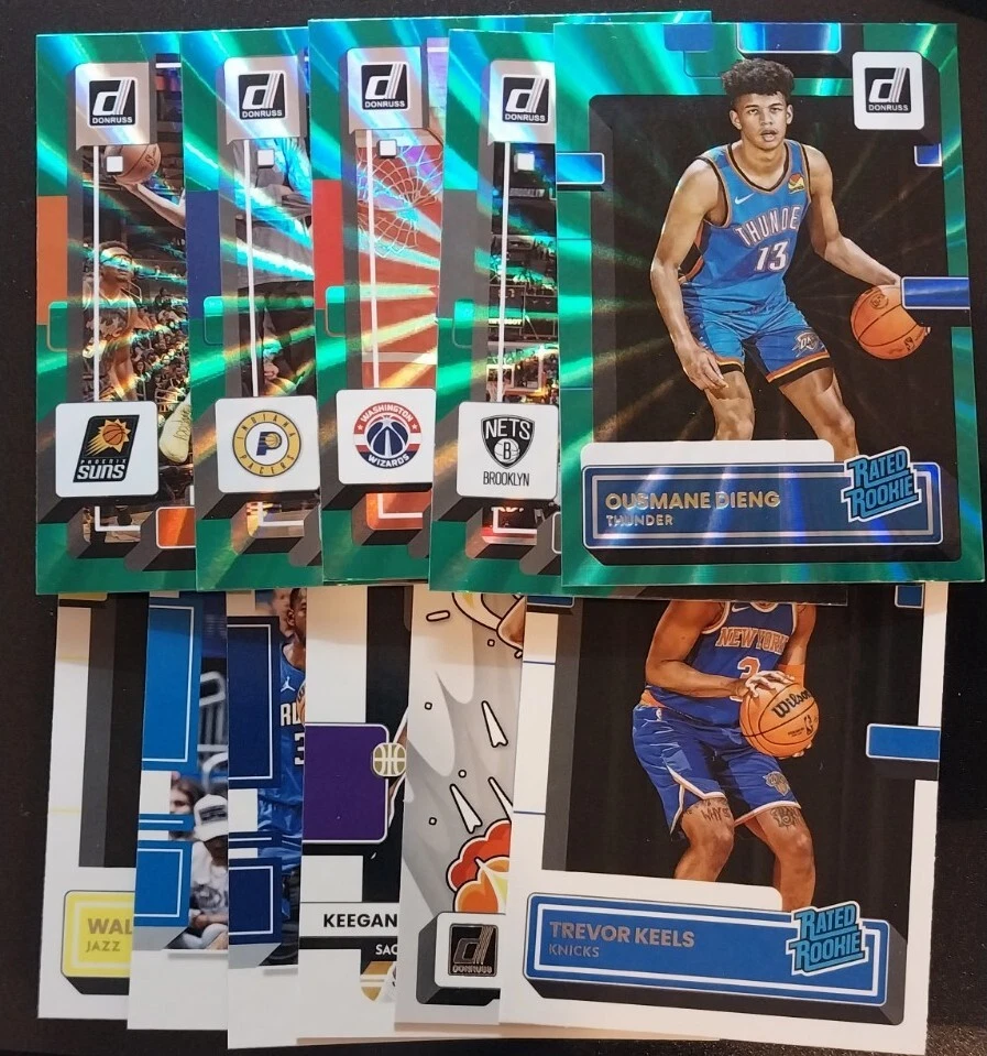 2022-23 PANINI DONRUSS BASKETBALL CARDS-INSERTS-RATED ROOKIES-GREEN LAZERS RC - Image 1 of 1