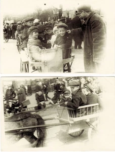 1960's Two photos from the USSR: CHILDREN IN BOGIE presumably at rail station - Picture 1 of 2