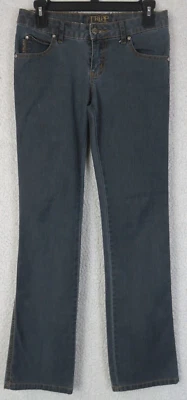 Jeans feminino vintage Tripp NYC cinza tamanho 3 botões caveira zíper gótico grunge - Imagem 1 de 4