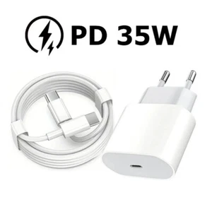Loader Fast 35W USB C + USB Cable C White for IPHONE 16/15/14/ 13/12/11 / X/8 - Picture 1 of 6