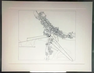 VAL D'ISERE SKI RESORT MAP ARTWORK Unique Original Cartography Art Gift OOAK - Picture 1 of 6