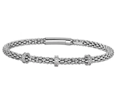 Pulseira de corrente Phillip Gavriel prata esterlina diâmetro pipoca 7,25" 4 M - Imagem 1 de 3