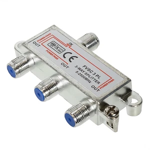 SAT Verteiler Splitter 3-fach F Kupplung Buchse Kabel TV DVB-T DAB UKW 5-2500MHz - Bild 1 von 6