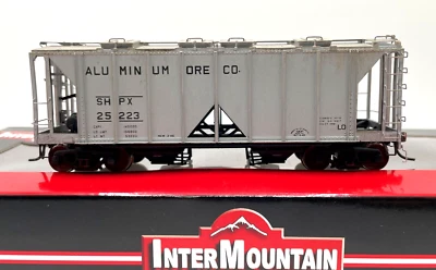 HO INTERMOUNTAIN 48625-03 1958 CU FT HOPPER CAR ALUMINUM ORE CO SHPX WEATHERED - Image 1 of 2