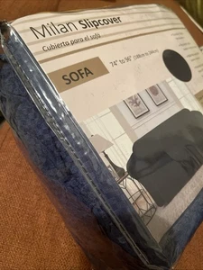Sofa Schonbezug passt 74"-96" Blau Milan Neu - Bild 1 von 7