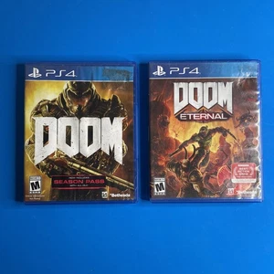 Doom & Doom Eternal - Sony PlayStation 4 - CIB getestet und funktionsfähig Videospiel PS4 - Bild 1 von 10
