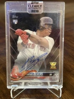 2018 Topps Clearly Authentic Rafael Devers RC Auto /75 SP #CAA-RD - Image 1 of 2