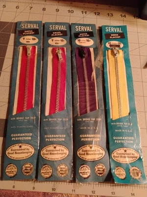 Serval Medal Zippers NOS - Image 1 of 4