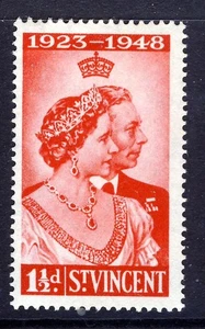 ST. VINCENT King George VI 1948 1½d. Red Royal Silver Wedding SG 162 MINT - Picture 1 of 2