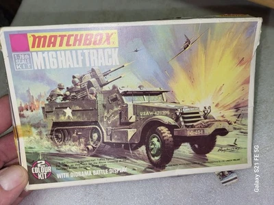 Matchbox M16 Half Track Model Kit 1/76 PK-78 Box is in Poor Shape - Image 1 of 4