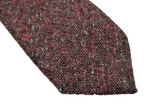 Vintage John Henry braun Wolle Lammwolle Donegal Tweed gewebt in Schottland dünn 2,5" - Bild 1 von 9
