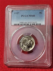1937 Buffalo Nickel PCGS MS 66 #MF-T4022 - Picture 1 of 2
