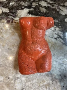 Vintage MCM Mid Century Ceramic Art Modern Female Torso Lava Glaze Sculpture - Picture 1 of 14