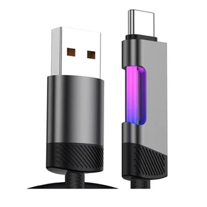 1X(RGB-Schnellladekabel 2 M 120 W 6 A USB auf Typ-C Ladekabel mit RGB-Umgeb8033 - Photo 1/7