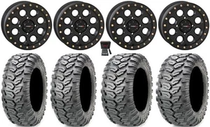 System 3 SB-7 14" Wheels Black (4+3) 29" Ceros Tires Can-Am Commander Maverick - Picture 1 of 4