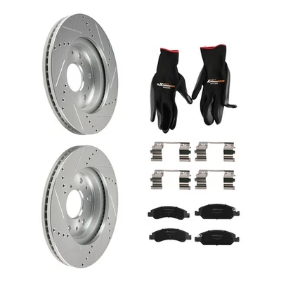 13in Front Drilled Brake Rotors+Pads Kit for Chevrolet Suburban 2015-2020 P-1363 Foto 1 de 4