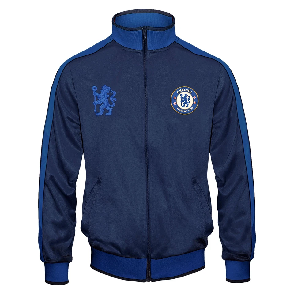 Chelsea Mens Jacket Track Top Retro OFFICIAL Football Gift - Image 1 of 3