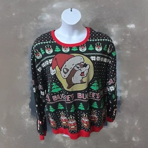 Buc-ees Sweatshirt Unisex Sz 2X Beaver Logo Bucees Christmas Black Nutcracker - Picture 1 of 10