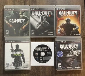 Call Of Duty - 6 Spiele Bundle: Black Ops 1, 2 & 3, MW 3, Ghosts & World At War - Bild 1 von 3
