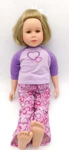 Vintage My Twinn Doll Blonde Hair and Hazel Eyes in Purple Pajamas PJs 23" - Picture 1 of 7