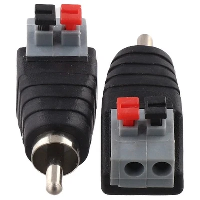 NOT SPECIFIED 2x Lautsprecherkabel A/V Kabel auf Audio Stecker-Adapter Klinke Presse Plu LD