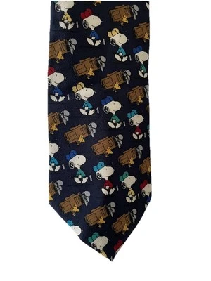 Peanuts Snoopy And Friends Golf Themed Neck Tie Charlie Brown Silk Tie - Image 1 of 4
